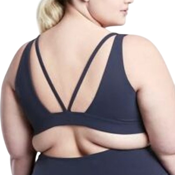 Athleta Exhale navy Sports Bra New D - DD NWT - Picture 2 of 6